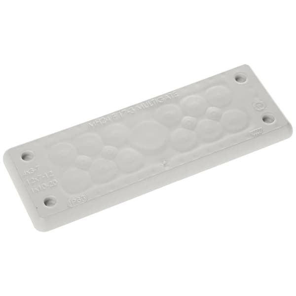 Trelleborg MH-24 F 17-3 LIGHT GREY UL94 V-0 IP65 | TPE | Screw Genomförandeplatta TPE Grå 1 st