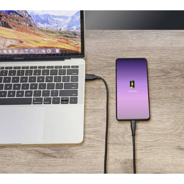 Renkforce USB-kabel USB 3.2 Gen1 (USB 3.0) USB-A kontakt, USB-C®-kontakt 3.00 m Svart PVC-mantel, Högflexibel RF-499517