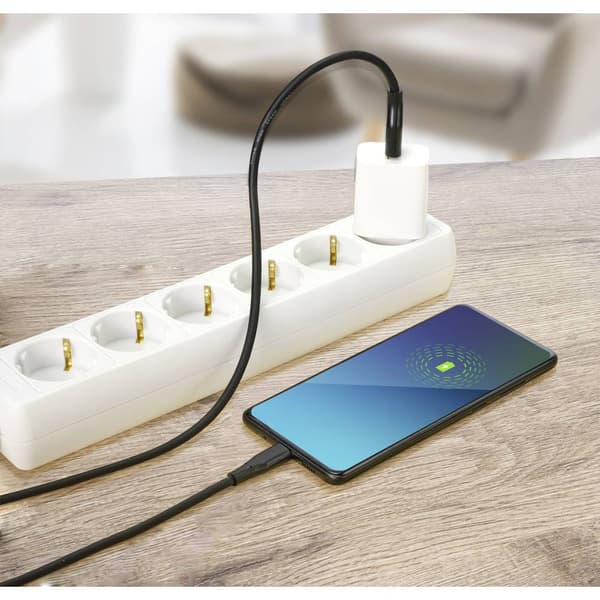 Renkforce USB-kabel USB 3.2 Gen1 (USB 3.0) USB-A kontakt, USB-C®-kontakt 3.00 m Svart PVC-mantel, Högflexibel RF-499517