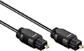 Miniatyrbild 2 av 3: Optisk Toslink-kabel - 2,2 mm tjock - Guldpläterad - 1 meter - Svart