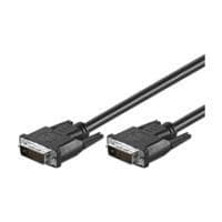 Wentronic Goobay DVI-D FullHD-kabel dubbellänk, svart, 2 m - DVI-D-plugg dubbellänk (24+1 stift) > DVI-D-plugg dubbellänk (24+1 stift) (50851)