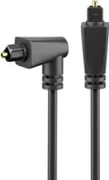 Miniatyrbild 1 av 5: Goobay Digital optisk Toslink ljudkabel med vinklad kontakt - 4mm - 1 meter