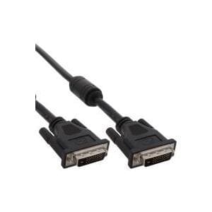 InLine® DVI-D kabel, digital 24+1 stk/stk, dual link, 2 ferriter, 5m (17775)