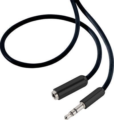 SpeaKa Professional SP-7870688 Jack-lydforlængerkabel [1x jackstik 3,5 mm - 1x jackstik 3,5 mm] 1,00 m Sort SuperSoft-belægning (SP-7870688)