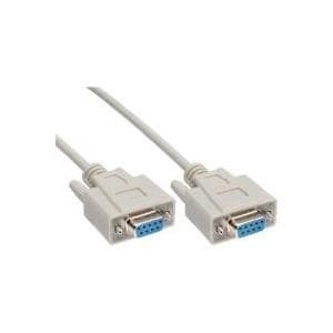 InLine 12226 nulmodemkabel, 9-polet stik/stik, 10m, støbt