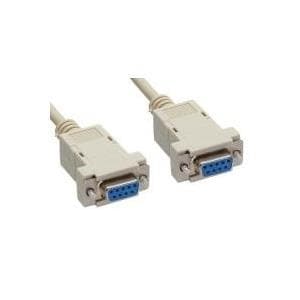 InLine® nollmodemkabel, 9-stifts uttag/uttag 2m, klippt (12222L)