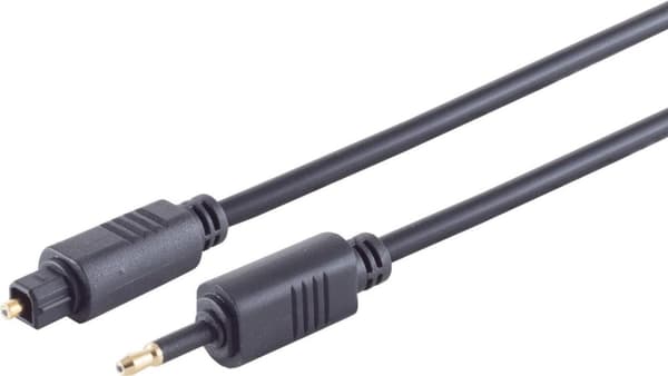 ShiverPeaks S/CONN maksimale tilslutningsmuligheder fiberoptisk kabel 4,0 mm, Toslink-stik til 3,5 mm Opti-stik, 1,0 m (69014-1,0)