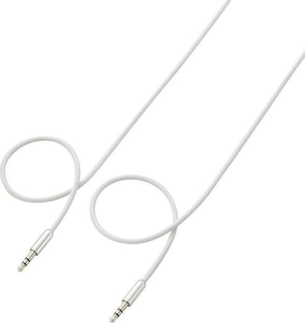 SpeaKa Professional SP-7870696 Jack stik Audio Tilslutningskabel [1x Jack stik han 3,5 mm - 1x Jack stik han 3,5 mm] 1,50 m Hvid SuperSoft jakke
