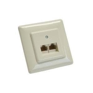 InLine - ISDN Connection Box - RJ-45 X 2 - Flush Mount (69989C)