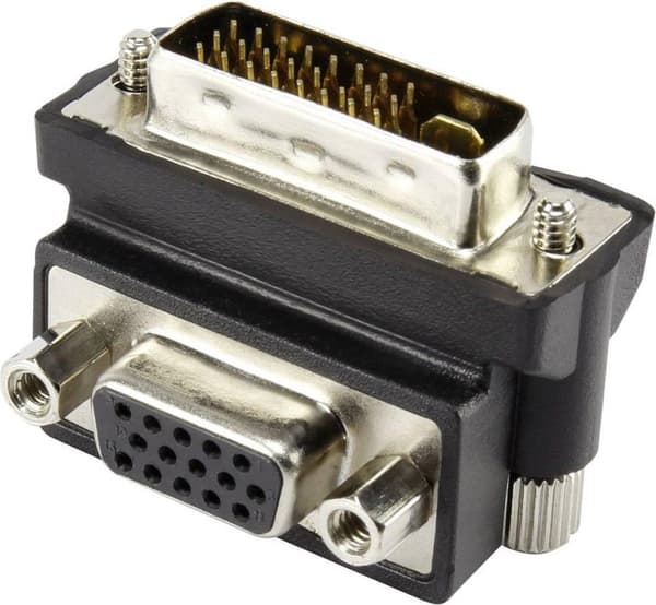Renkforce RF-4128855 DVI / VGA-adapter [1x DVI-kontakt 24+5-polig - 1x VGA-uttag] Svart