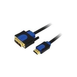 LogiLink HDMI kabel høj hastighed, med Ethernet kabel - DVI, 3m tilslutning: HDMI-A 19-pin stik - DVI-D 18+1 stik (CHB3103)