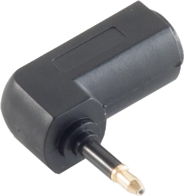 S/CONN maksimal tilslutningsvinkeladapter, Toslink-stik til 3,5 mm Opti-stik, guldspids (69051)