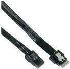 INLINE - Internt SAS-kabel - SAS 12Gbps - 4i Slim SAS (S) Lås til Mini SAS (SFF-8087) (S) Lås - 50 cm - Sort