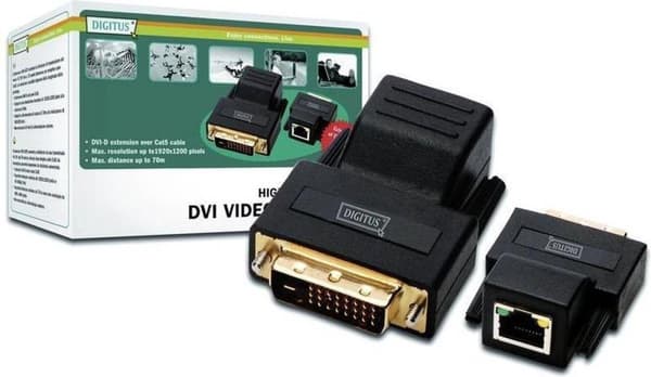Digitus DS-54101 DVI Extender (jatko) verkkokaapelilla RJ45 75 m