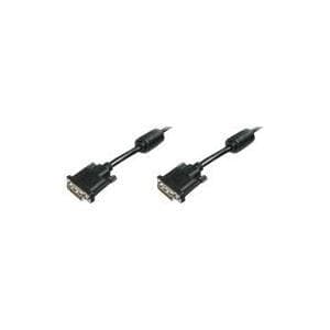 DIGITUS - DVI-kabel - Dual Link - DVI-D (M) - DVI-D (M) - 5,0m - gjuten, tumskruvar - Svart (AK-320101-050-S)
