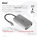 Miniatyrbillede 4 af 10: Club 3D - USB/DVI-kabel - dual link - USB-C (M) til DVI-D (W) - USB 3.2 Gen 1 - 24,5 m - tommelfingerklemmer, 4K-understøttelse