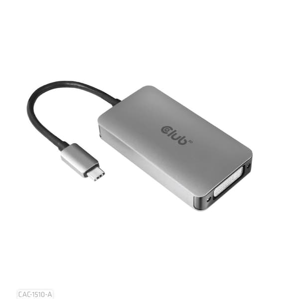 Club 3D - USB/DVI-kabel - dual link - USB-C (M) til DVI-D (W) - USB 3.2 Gen 1 - 24,5 m - tommelfingerklemmer, 4K-understøttelse