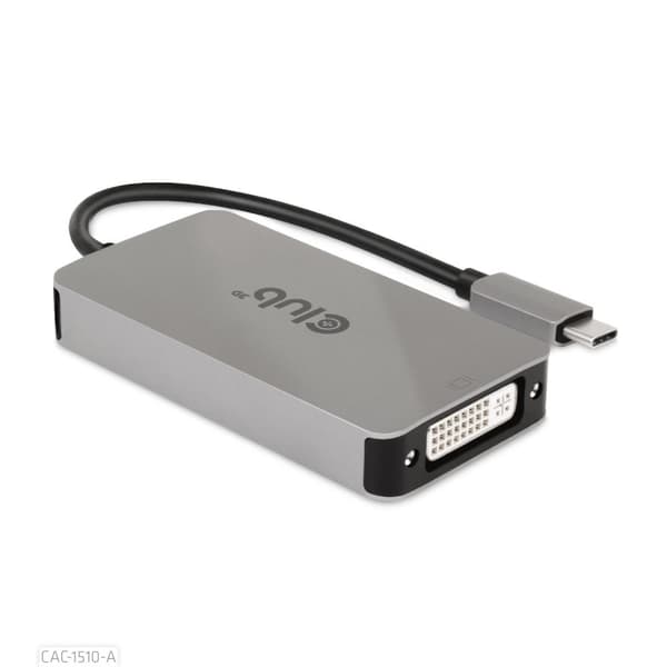 Club 3D - USB/DVI-kabel - dual link - USB-C (M) til DVI-D (W) - USB 3.2 Gen 1 - 24,5 m - tommelfingerklemmer, 4K-understøttelse