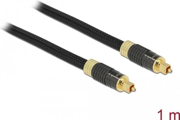 Delock - Digital ljudkabel (optisk) - SPDIF - TOSLINK hane till TOSLINK hane - 1.0m - glasfiber - antracit (86592)