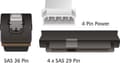 Miniatyrbillede 3 af 5: DeLOCK Mini-SAS SFF-8087 > 4x SAS SFF-8482 + 4x Molex - 1 meter