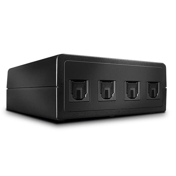Lindy 4 Port Automatic Optical Audio Switch - Audio Switch - 4 x TOSLINK - Desktop (70437)
