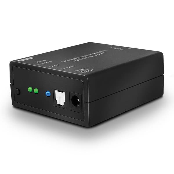 Lindy 2 Port Automatic Optical Audio Switch - Audio Switch - 2 x TOSLINK - Desktop (70436)