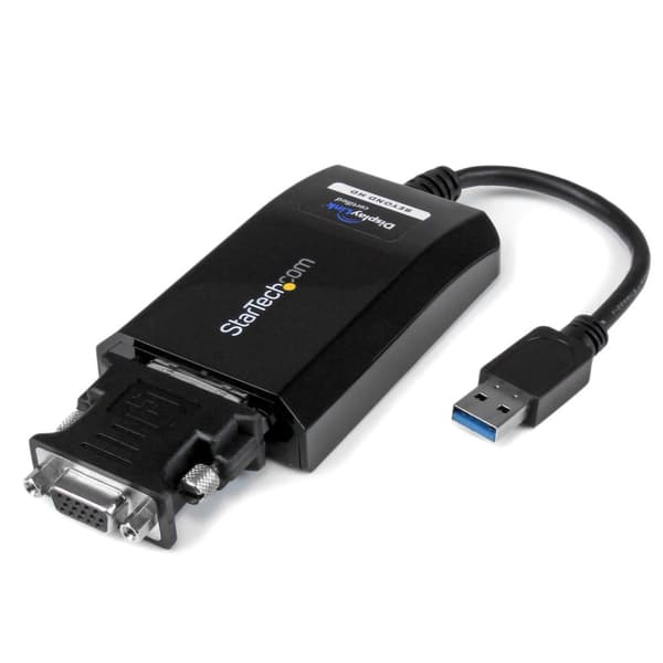 StarTech.com USB3.0–DVI/VGA-videosovitin - Ulkoinen usean näytön näytönohjain - 2048x1152 - Ulkoinen videosovitin - DisplayLink DL-3100N - 512 Mt DDR2