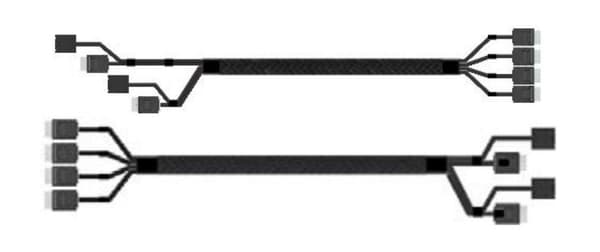 Intel - SATA / SAS-kabel - 4i MiniLink SAS (SFF-8611) (M) Lige til 4i MiniLink SAS (SFF-8611) (M) retvinklet - 87,5 cm (pakke med 2)
