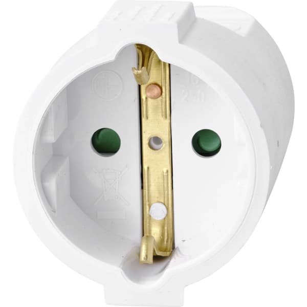 Sygonix SY-4872642 Ström Förlängningskabel 16 A Vit 10.00 m H05VV-F 3G 1,5 mm²