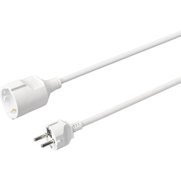 Sygonix SY-4872642 Ström Förlängningskabel 16 A Vit 10.00 m H05VV-F 3G 1,5 mm²