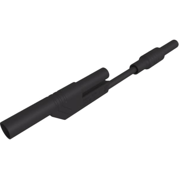 SKS Hirschmann MAL 2800 S sw Säkerhets-mätledning 4 mm säkerhetsplugg 4 mm säkerhetsplugg 8 cm Svart 1 st