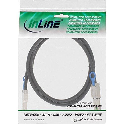 InLine 27639C Extern Mini SAS HD-kabel, SFF-8644 till SFF-8088, 6Gb/s, 2m