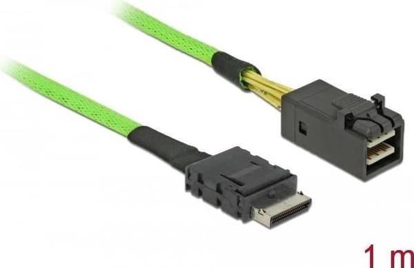 DeLOCK - Internt SAS-kabel - SAS 32Gbit/s - OCuLink (SFF-8611) (M) til Mini SAS HD (SFF-8643) (M) - 1 m (85851)