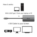 Miniatyrbild 3 av 4: CLUB3D USB3.2 Gen1 Typ-C till Dual Link DVI-D HDCP ON Version Active Adapter M/V