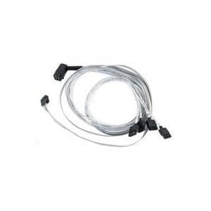 Microsemi Adaptec - Internt SAS-kabel - med sidebånd - SAS 6Gbit/s - 4-sporet - 36-benet 4x Mini SAS HD (SFF-8643) (M) - til - 7-benet SATA (W) - 80 c