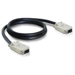 DeLOCK - Ansluten extern SCSI (SAS) kabel (seriell) - 4-filig - 4x InfiniBand - 4x InfiniBand - 1 m (83060)