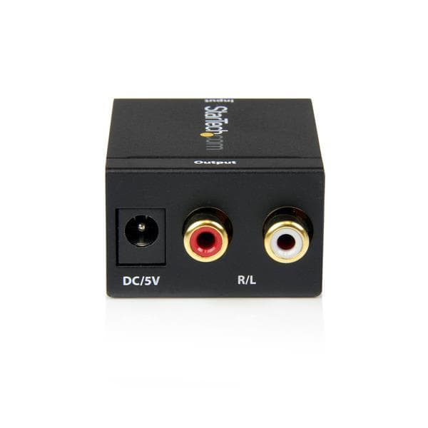 StarTech.com SPDIF Digital Coaxial og Toslink (Optisk) til Stereo RCA Audio Converter - Digital Audio Converter (Coaxial/Optical) - Sort (SPDIF2AA)