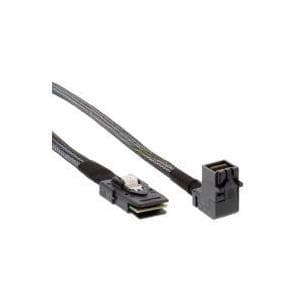 InLine - Internt SAS-kabel - med sidebånd - lige igennem - 4-bane - 36 PIN 4iMini MultiLane - 36-pin 4x Mini SAS HD (SFF-8643) - 50 cm - 90 graders st