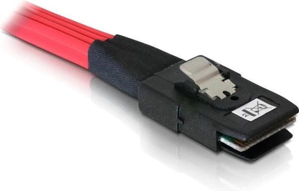 DeLOCK Mini-SAS SFF-8087 > 4x SAS SFF-8482 + 4x Molex - 0,50 metriä