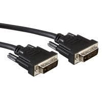 VÆRDI - DVI-kabel - Dual Link - DVI-D (M) - DVI-D (M) - 7,5 m - Fingerskruer - Sort (11.99.5556)