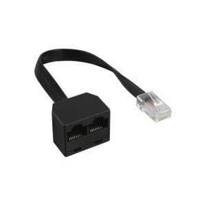 InLine - ISDN Splitter - RJ-45 (W) - RJ-45 (M) - 15cm - Svart (69933)
