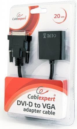 Gembird DVI-D - VGA - DVI-D - VGA - Han/hun - 0,2 m - Sort (AB-DVID-VGAF-01)