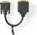 Miniatyrbillede 7 af 11: Nedis CCGP32951BK02 Adapterkabel Dvi Dvi-d 24+1 ben han - Dvi-d 24+1 ben hun + HDMI™ udgang 0,2 M sort