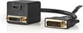 Miniatyrbillede 9 af 11: Nedis CCGP32951BK02 Adapterkabel Dvi Dvi-d 24+1 ben han - Dvi-d 24+1 ben hun + HDMI™ udgang 0,2 M sort