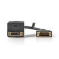 Miniatyrbillede 11 af 11: Nedis CCGP32951BK02 Adapterkabel Dvi Dvi-d 24+1 ben han - Dvi-d 24+1 ben hun + HDMI™ udgang 0,2 M sort