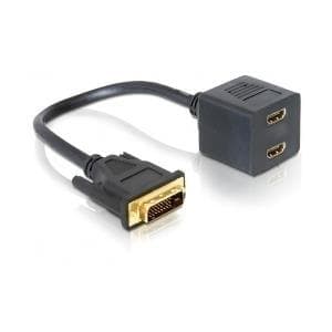 DeLOCK - Videokabel - DVI-D (M) - HDMI, 19-benet (F) - 20 cm (65069)