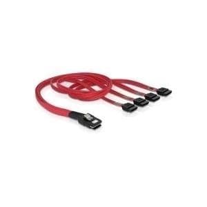 DeLOCK - Internt SAS-kabel (Serial Attached SCSI) - 4-banet - 36-pin 4i Mini MultiLane - Serial ATA, 7-pin - 50 cm (83057)