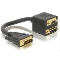 Delock Adapter DVI-I hane till DVI-I och VGA hona (65052)
