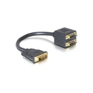 DeLOCK - DVI-adapter - DVI-D (M) - DVI-D (W) - 20 cm (65051)