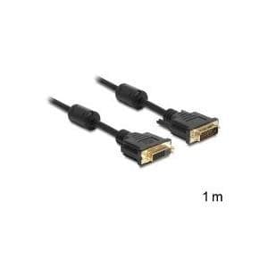 DeLOCK - DVI forlængerkabel - DVI-D 24+1 (M) - DVI-D 24+1 (W) - 1,0m - sort (83185)